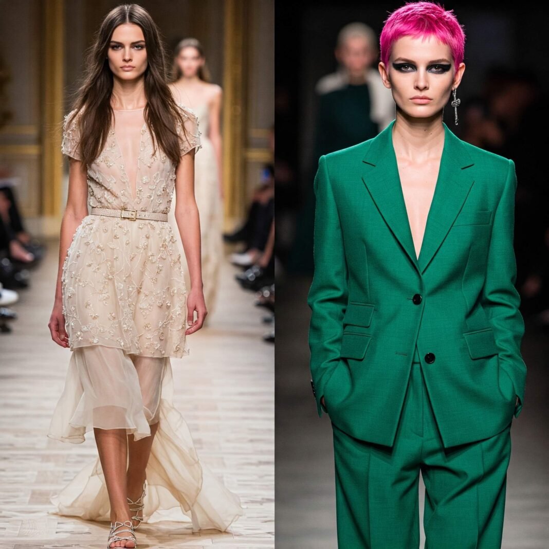 Paris Runway vs NY Street Style Collage