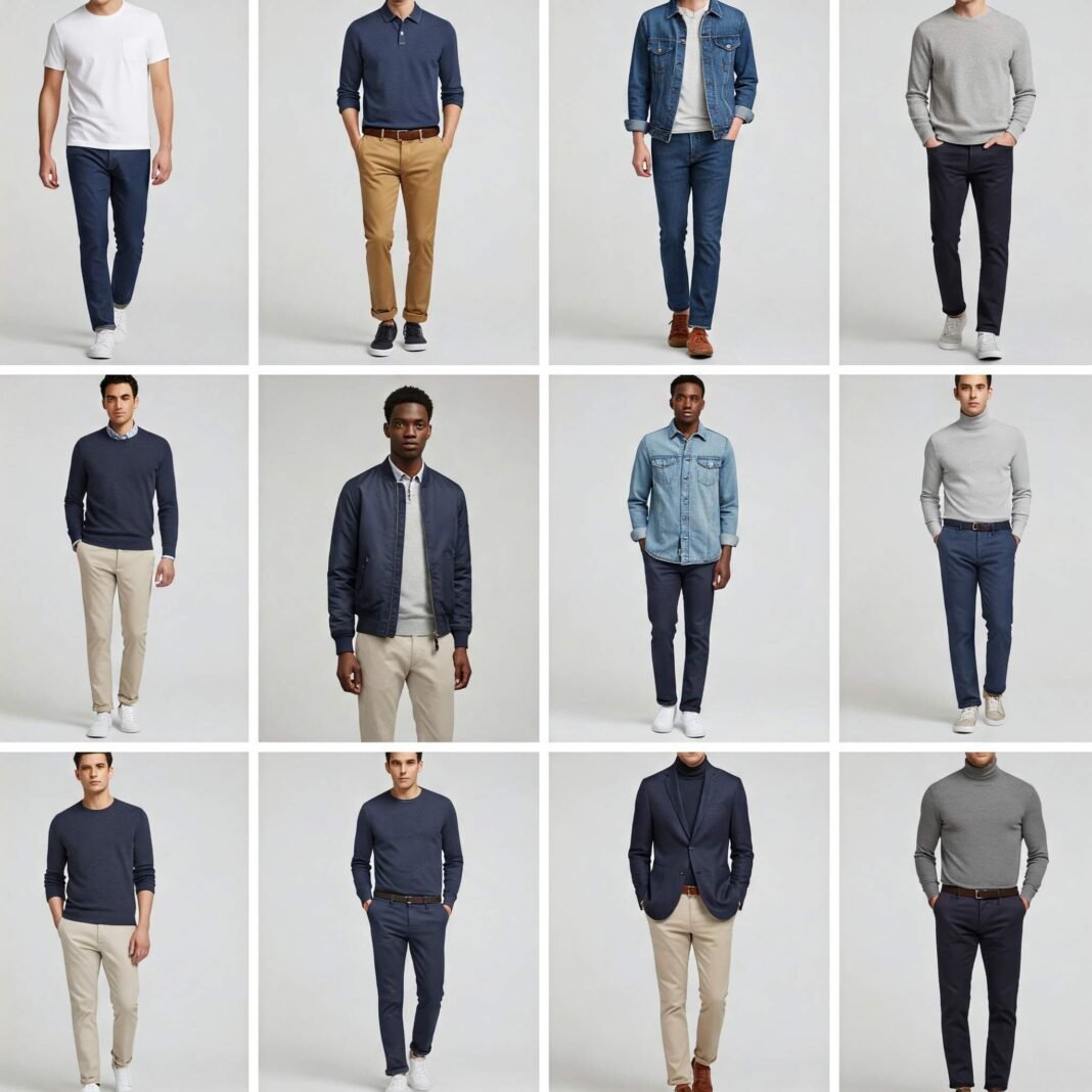 Effortless Men's Outfit Ideas Collage