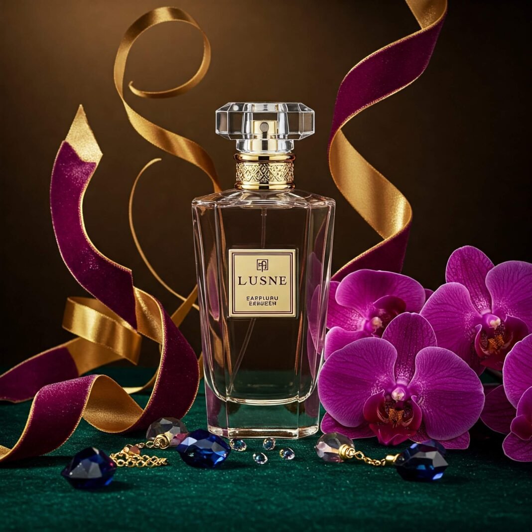 Luxurious Still Life: Perfume, Orchids & Jewels