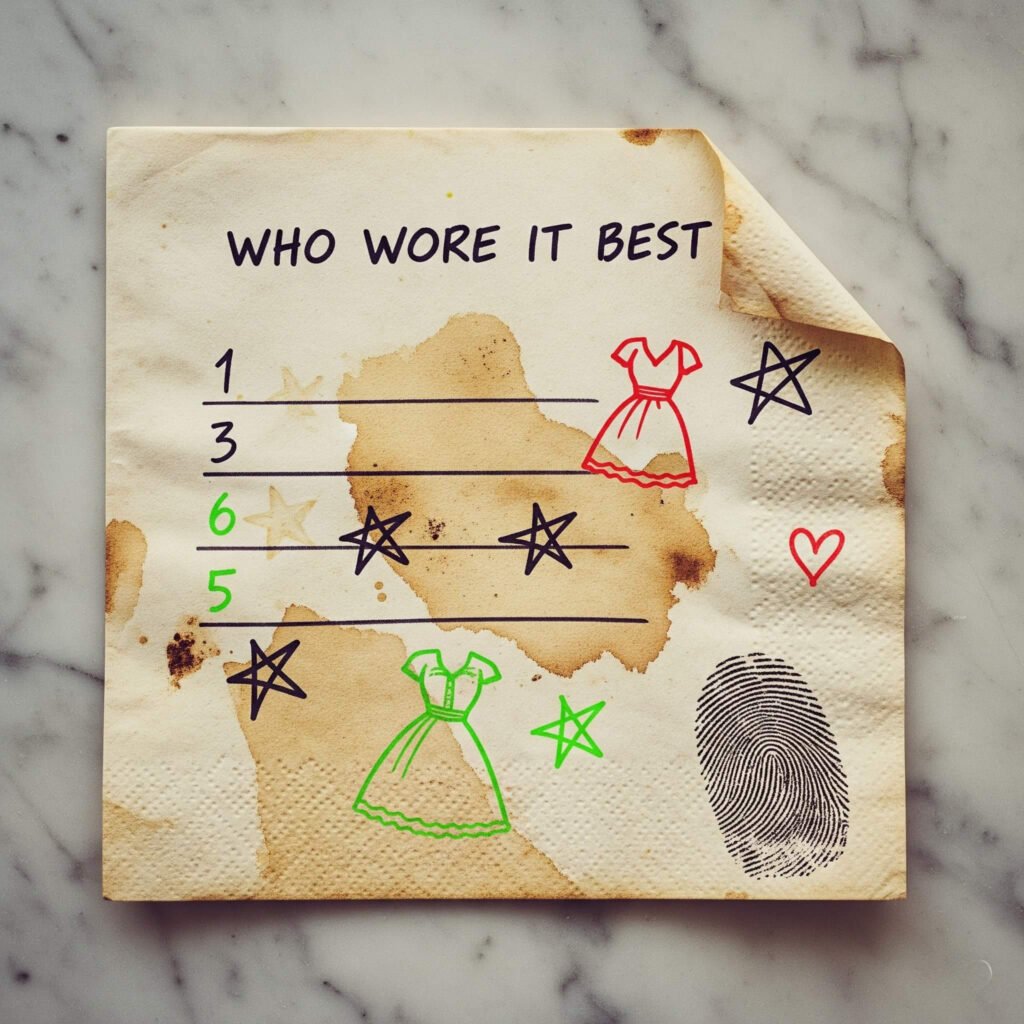 Hand-drawn "who wore it best