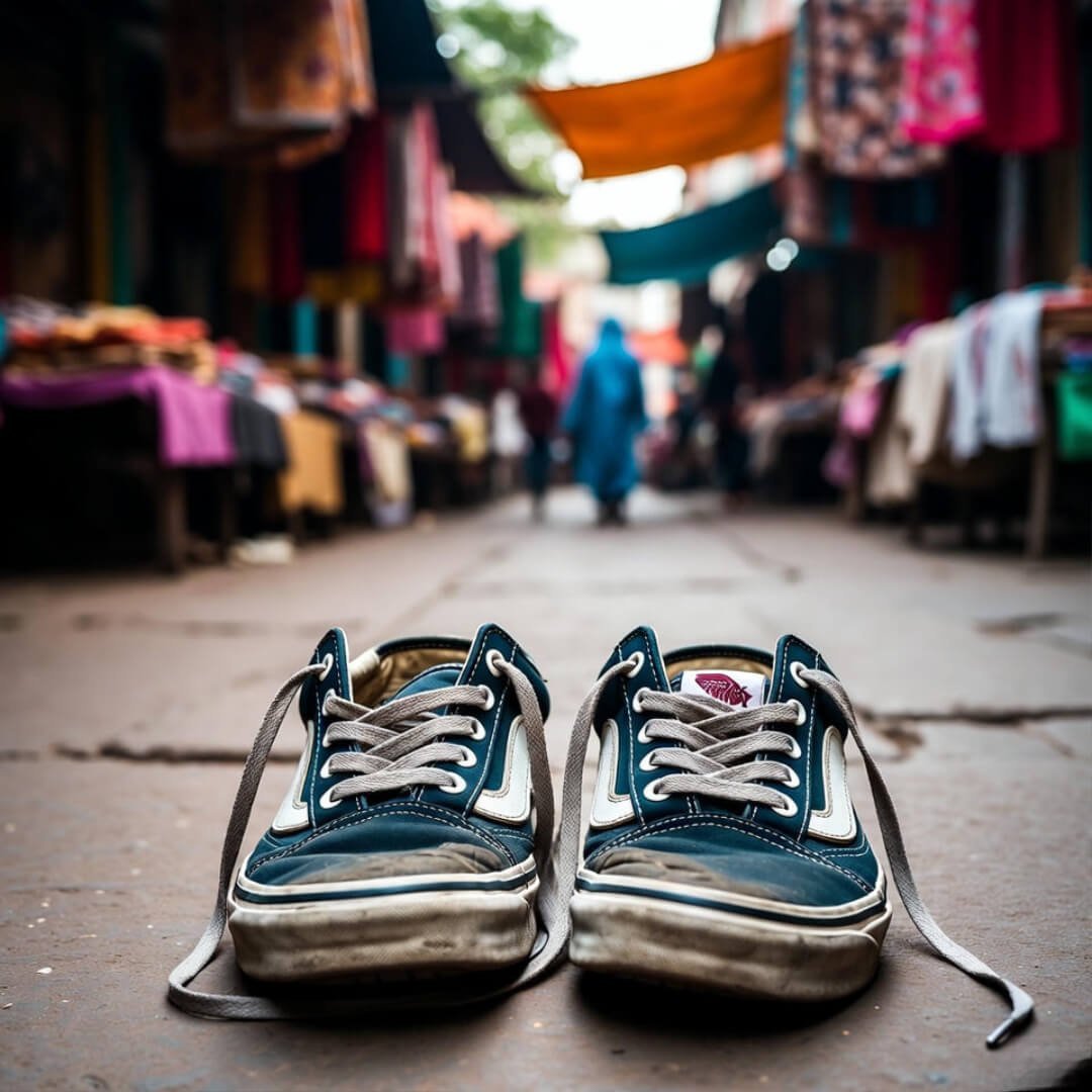 How to Master Men’s Street Style Without Trying Too Hard? Beat-up Vans, untied laces, Delhi market chaos.