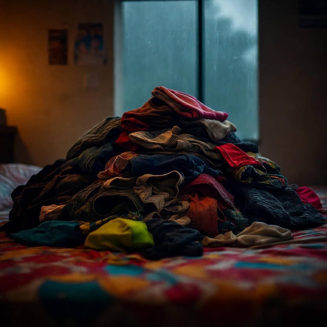 Where to Score the Best Fashion Deals in 2025 Chaotic haul on rainy Delhi bed, 2025 deals."