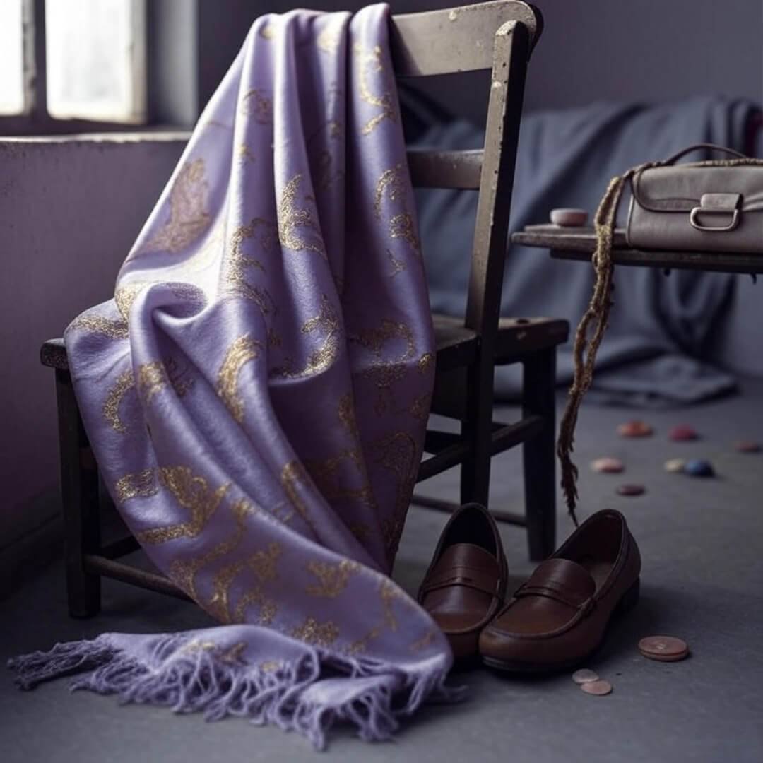 My Chaotic Dive into Budget Fashion Vintage thrift haul on chipped chair, messy vibe.