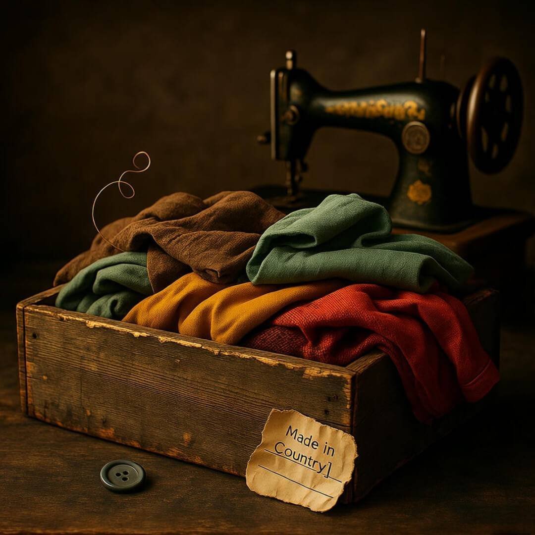 Are Your Clothes Made Ethically? Here’s How to Tell Shaky snapshot of clothes spilling from chipped crate.